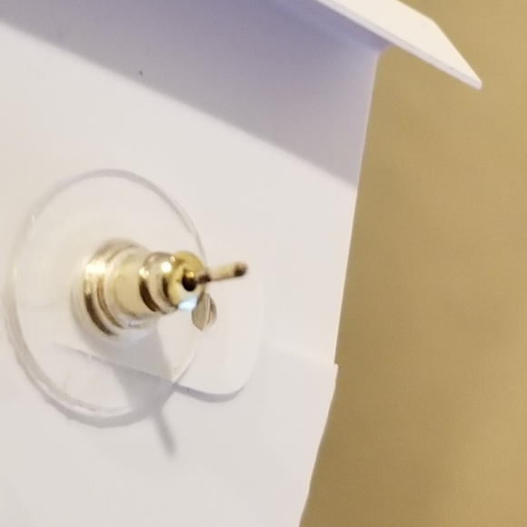 Bordeaux Tigers Eye Maroon Stud Earrings Gold Rare - Picture 5 of 5